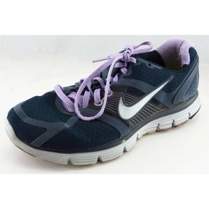 Nike Lunarglide Running Shoes Blue Fabric Women‎ 8.5 Medium
